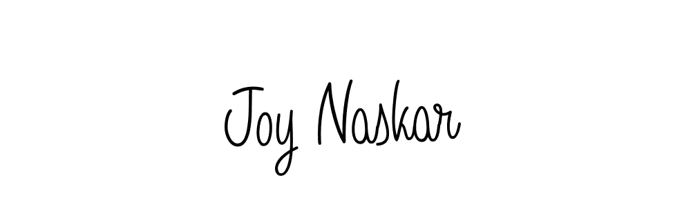 Use a signature maker to create a handwritten signature online. With this signature software, you can design (Angelique-Rose-font-FFP) your own signature for name Joy Naskar. Joy Naskar signature style 5 images and pictures png