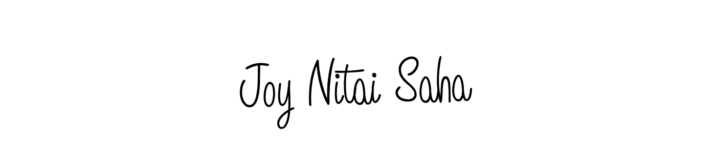 Design your own signature with our free online signature maker. With this signature software, you can create a handwritten (Angelique-Rose-font-FFP) signature for name Joy Nitai Saha. Joy Nitai Saha signature style 5 images and pictures png