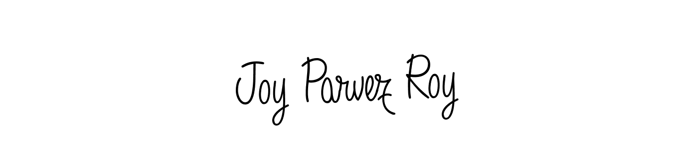 The best way (Angelique-Rose-font-FFP) to make a short signature is to pick only two or three words in your name. The name Joy Parvez Roy include a total of six letters. For converting this name. Joy Parvez Roy signature style 5 images and pictures png