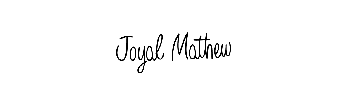 Joyal Mathew stylish signature style. Best Handwritten Sign (Angelique-Rose-font-FFP) for my name. Handwritten Signature Collection Ideas for my name Joyal Mathew. Joyal Mathew signature style 5 images and pictures png