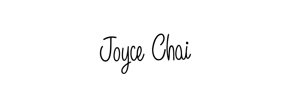 You should practise on your own different ways (Angelique-Rose-font-FFP) to write your name (Joyce Chai) in signature. don't let someone else do it for you. Joyce Chai signature style 5 images and pictures png