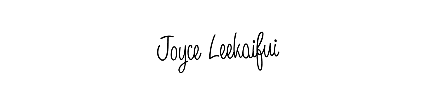 Joyce Leekaifui stylish signature style. Best Handwritten Sign (Angelique-Rose-font-FFP) for my name. Handwritten Signature Collection Ideas for my name Joyce Leekaifui. Joyce Leekaifui signature style 5 images and pictures png