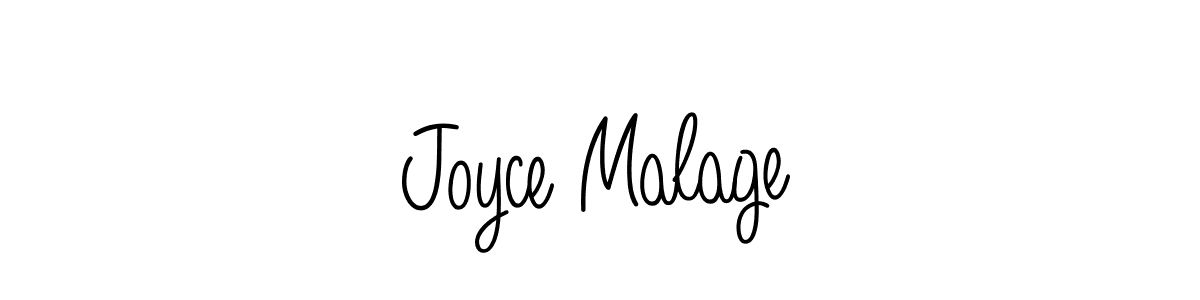 You should practise on your own different ways (Angelique-Rose-font-FFP) to write your name (Joyce Malage) in signature. don't let someone else do it for you. Joyce Malage signature style 5 images and pictures png