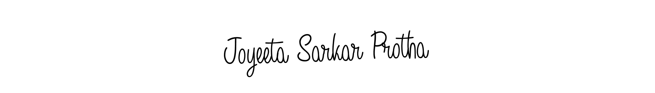Use a signature maker to create a handwritten signature online. With this signature software, you can design (Angelique-Rose-font-FFP) your own signature for name Joyeeta Sarkar Protha. Joyeeta Sarkar Protha signature style 5 images and pictures png