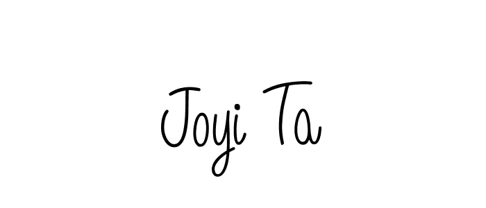 if you are searching for the best signature style for your name Joyi Ta. so please give up your signature search. here we have designed multiple signature styles  using Angelique-Rose-font-FFP. Joyi Ta signature style 5 images and pictures png