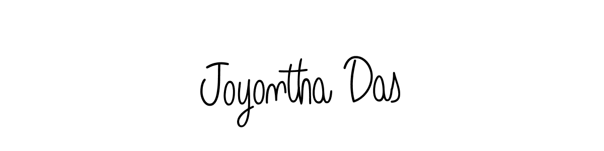 How to make Joyontha Das name signature. Use Angelique-Rose-font-FFP style for creating short signs online. This is the latest handwritten sign. Joyontha Das signature style 5 images and pictures png