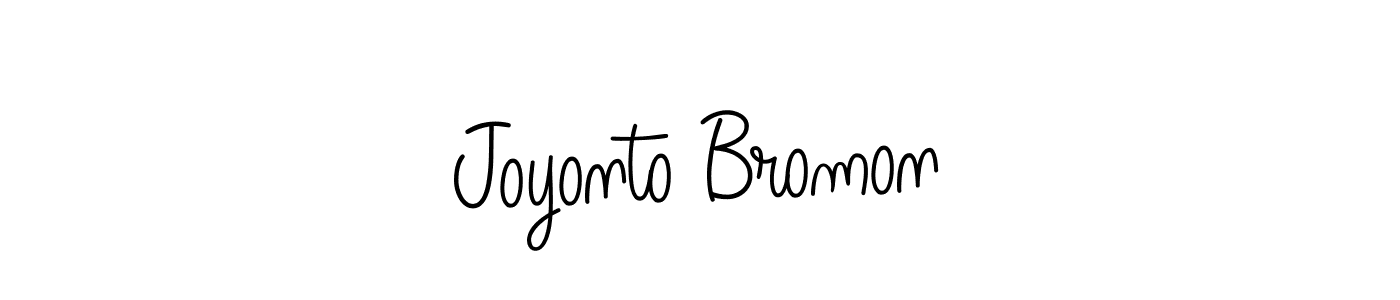 How to make Joyonto Bromon name signature. Use Angelique-Rose-font-FFP style for creating short signs online. This is the latest handwritten sign. Joyonto Bromon signature style 5 images and pictures png