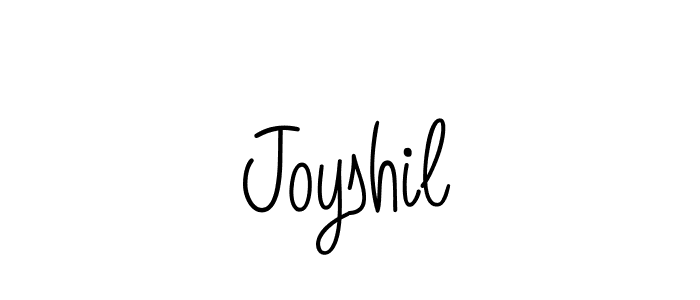 You should practise on your own different ways (Angelique-Rose-font-FFP) to write your name (Joyshil) in signature. don't let someone else do it for you. Joyshil signature style 5 images and pictures png