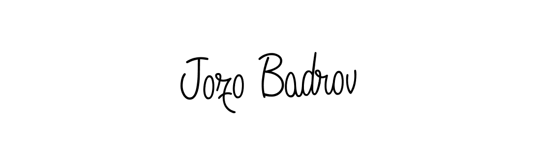 You should practise on your own different ways (Angelique-Rose-font-FFP) to write your name (Jozo Badrov) in signature. don't let someone else do it for you. Jozo Badrov signature style 5 images and pictures png