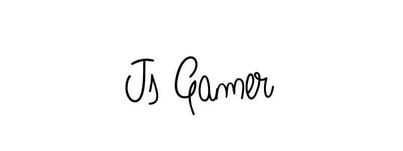 Make a beautiful signature design for name Js Gamer. With this signature (Angelique-Rose-font-FFP) style, you can create a handwritten signature for free. Js Gamer signature style 5 images and pictures png