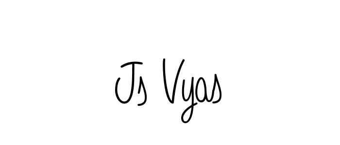 Use a signature maker to create a handwritten signature online. With this signature software, you can design (Angelique-Rose-font-FFP) your own signature for name Js Vyas. Js Vyas signature style 5 images and pictures png
