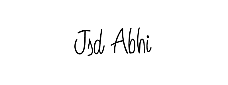 Make a beautiful signature design for name Jsd Abhi. With this signature (Angelique-Rose-font-FFP) style, you can create a handwritten signature for free. Jsd Abhi signature style 5 images and pictures png