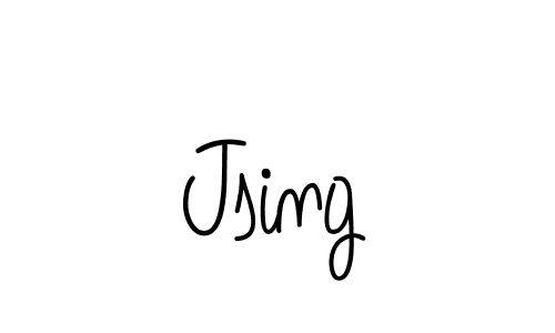Make a beautiful signature design for name Jsing. With this signature (Angelique-Rose-font-FFP) style, you can create a handwritten signature for free. Jsing signature style 5 images and pictures png