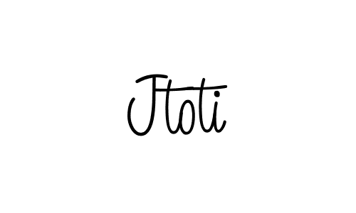 Use a signature maker to create a handwritten signature online. With this signature software, you can design (Angelique-Rose-font-FFP) your own signature for name Jtoti. Jtoti signature style 5 images and pictures png