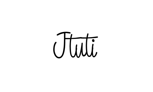 How to make Jtuti name signature. Use Angelique-Rose-font-FFP style for creating short signs online. This is the latest handwritten sign. Jtuti signature style 5 images and pictures png