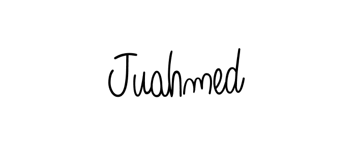 Use a signature maker to create a handwritten signature online. With this signature software, you can design (Angelique-Rose-font-FFP) your own signature for name Juahmed. Juahmed signature style 5 images and pictures png