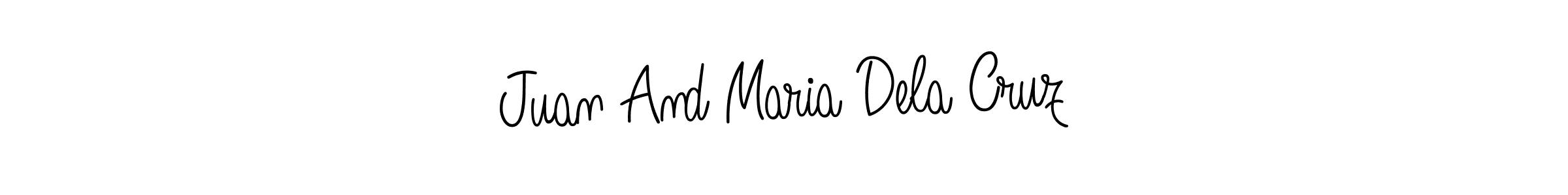 The best way (Angelique-Rose-font-FFP) to make a short signature is to pick only two or three words in your name. The name Juan And Maria Dela Cruz include a total of six letters. For converting this name. Juan And Maria Dela Cruz signature style 5 images and pictures png