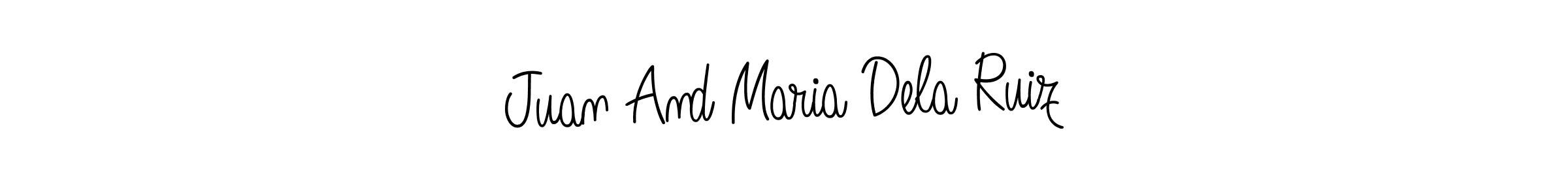 Create a beautiful signature design for name Juan And Maria Dela Ruiz. With this signature (Angelique-Rose-font-FFP) fonts, you can make a handwritten signature for free. Juan And Maria Dela Ruiz signature style 5 images and pictures png