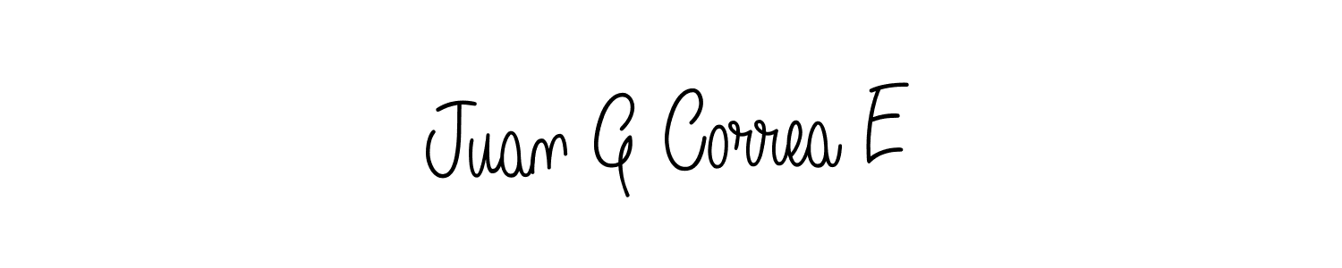 Also we have Juan G Correa E name is the best signature style. Create professional handwritten signature collection using Angelique-Rose-font-FFP autograph style. Juan G Correa E signature style 5 images and pictures png