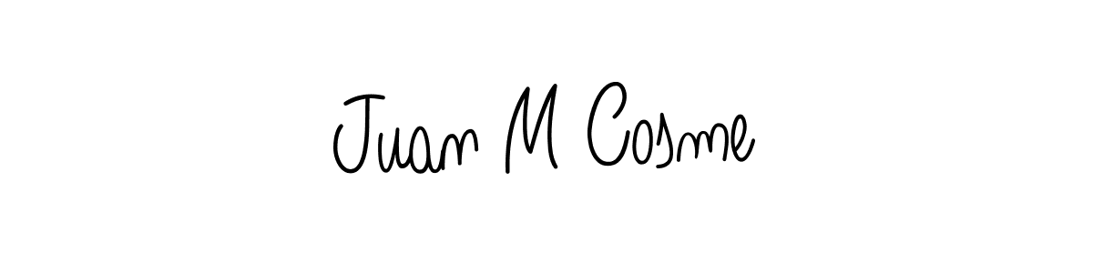 Make a beautiful signature design for name Juan M Cosme. With this signature (Angelique-Rose-font-FFP) style, you can create a handwritten signature for free. Juan M Cosme signature style 5 images and pictures png