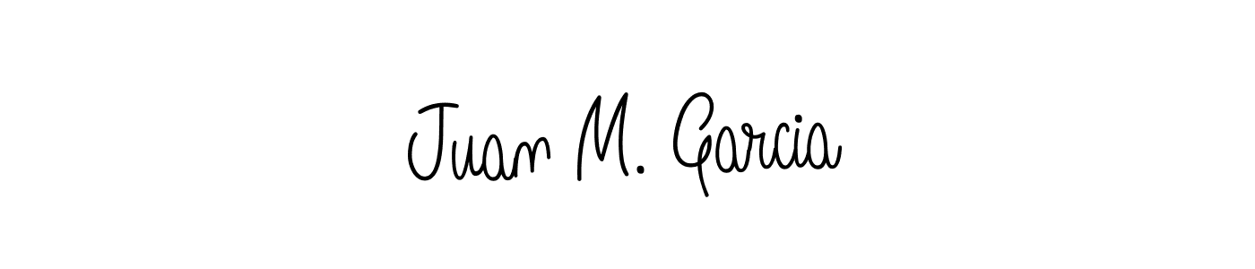 Design your own signature with our free online signature maker. With this signature software, you can create a handwritten (Angelique-Rose-font-FFP) signature for name Juan M. Garcia. Juan M. Garcia signature style 5 images and pictures png