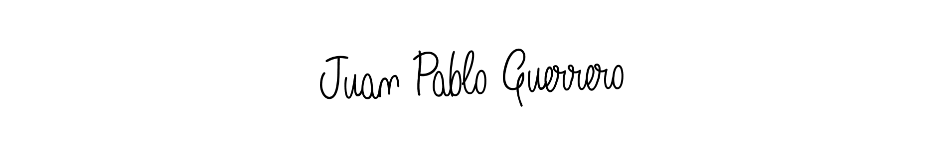 Use a signature maker to create a handwritten signature online. With this signature software, you can design (Angelique-Rose-font-FFP) your own signature for name Juan Pablo Guerrero. Juan Pablo Guerrero signature style 5 images and pictures png