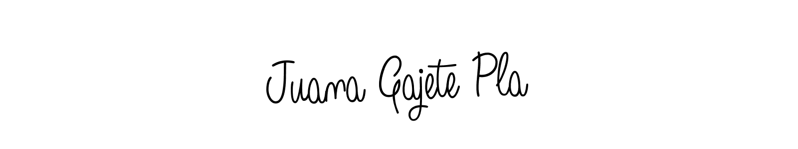 Juana Gajete Pla stylish signature style. Best Handwritten Sign (Angelique-Rose-font-FFP) for my name. Handwritten Signature Collection Ideas for my name Juana Gajete Pla. Juana Gajete Pla signature style 5 images and pictures png