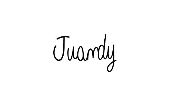 How to make Juandy name signature. Use Angelique-Rose-font-FFP style for creating short signs online. This is the latest handwritten sign. Juandy signature style 5 images and pictures png