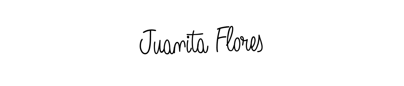 Design your own signature with our free online signature maker. With this signature software, you can create a handwritten (Angelique-Rose-font-FFP) signature for name Juanita Flores. Juanita Flores signature style 5 images and pictures png