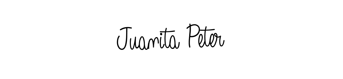 How to Draw Juanita Peter signature style? Angelique-Rose-font-FFP is a latest design signature styles for name Juanita Peter. Juanita Peter signature style 5 images and pictures png