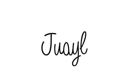 You should practise on your own different ways (Angelique-Rose-font-FFP) to write your name (Juayl) in signature. don't let someone else do it for you. Juayl signature style 5 images and pictures png