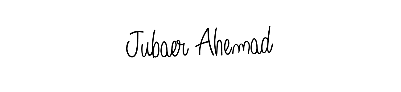 The best way (Angelique-Rose-font-FFP) to make a short signature is to pick only two or three words in your name. The name Jubaer Ahemad include a total of six letters. For converting this name. Jubaer Ahemad signature style 5 images and pictures png
