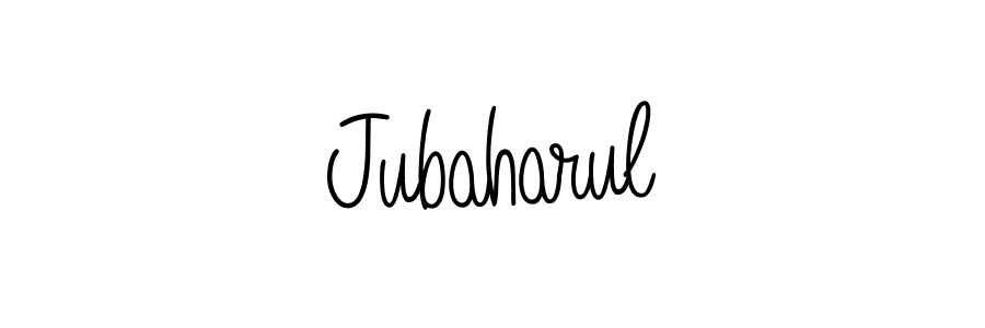 How to make Jubaharul name signature. Use Angelique-Rose-font-FFP style for creating short signs online. This is the latest handwritten sign. Jubaharul signature style 5 images and pictures png