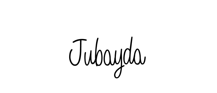 The best way (Angelique-Rose-font-FFP) to make a short signature is to pick only two or three words in your name. The name Jubayda include a total of six letters. For converting this name. Jubayda signature style 5 images and pictures png