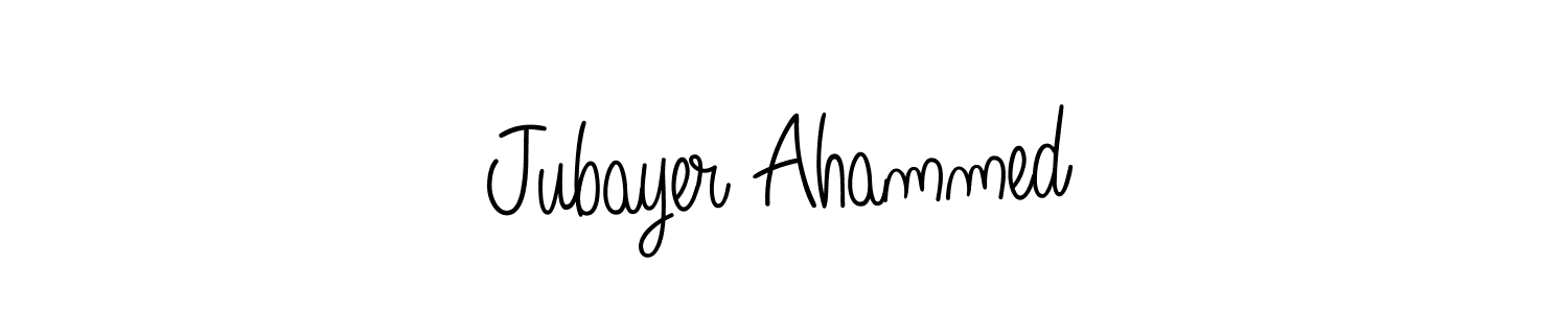 Make a beautiful signature design for name Jubayer Ahammed. With this signature (Angelique-Rose-font-FFP) style, you can create a handwritten signature for free. Jubayer Ahammed signature style 5 images and pictures png