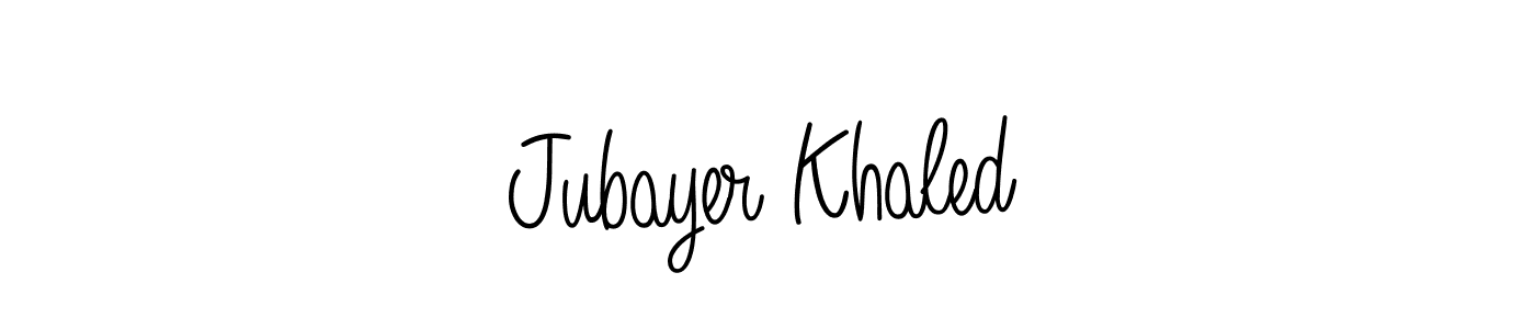 The best way (Angelique-Rose-font-FFP) to make a short signature is to pick only two or three words in your name. The name Jubayer Khaled include a total of six letters. For converting this name. Jubayer Khaled signature style 5 images and pictures png