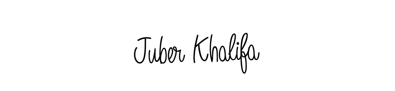 Angelique-Rose-font-FFP is a professional signature style that is perfect for those who want to add a touch of class to their signature. It is also a great choice for those who want to make their signature more unique. Get Juber Khalifa name to fancy signature for free. Juber Khalifa signature style 5 images and pictures png
