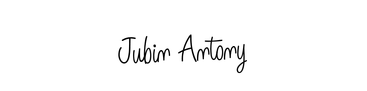 How to make Jubin Antony name signature. Use Angelique-Rose-font-FFP style for creating short signs online. This is the latest handwritten sign. Jubin Antony signature style 5 images and pictures png