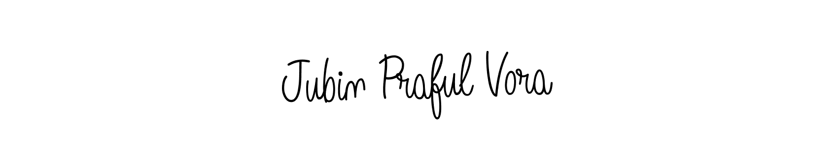 Design your own signature with our free online signature maker. With this signature software, you can create a handwritten (Angelique-Rose-font-FFP) signature for name Jubin Praful Vora. Jubin Praful Vora signature style 5 images and pictures png