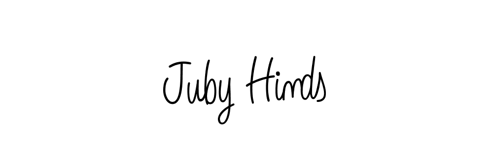 How to Draw Juby Hinds signature style? Angelique-Rose-font-FFP is a latest design signature styles for name Juby Hinds. Juby Hinds signature style 5 images and pictures png