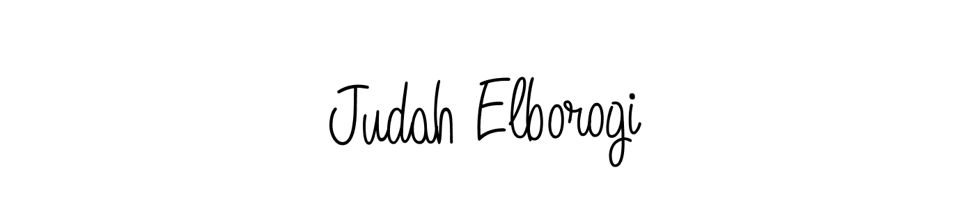 if you are searching for the best signature style for your name Judah Elborogi. so please give up your signature search. here we have designed multiple signature styles  using Angelique-Rose-font-FFP. Judah Elborogi signature style 5 images and pictures png