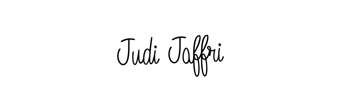You should practise on your own different ways (Angelique-Rose-font-FFP) to write your name (Judi Jaffri) in signature. don't let someone else do it for you. Judi Jaffri signature style 5 images and pictures png