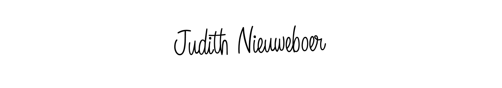 You should practise on your own different ways (Angelique-Rose-font-FFP) to write your name (Judith Nieuweboer) in signature. don't let someone else do it for you. Judith Nieuweboer signature style 5 images and pictures png