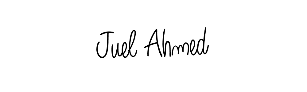 Make a beautiful signature design for name Juel Ahmed. With this signature (Angelique-Rose-font-FFP) style, you can create a handwritten signature for free. Juel Ahmed signature style 5 images and pictures png