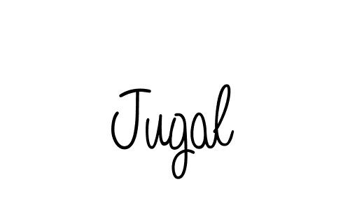Design your own signature with our free online signature maker. With this signature software, you can create a handwritten (Angelique-Rose-font-FFP) signature for name Jugal. Jugal signature style 5 images and pictures png