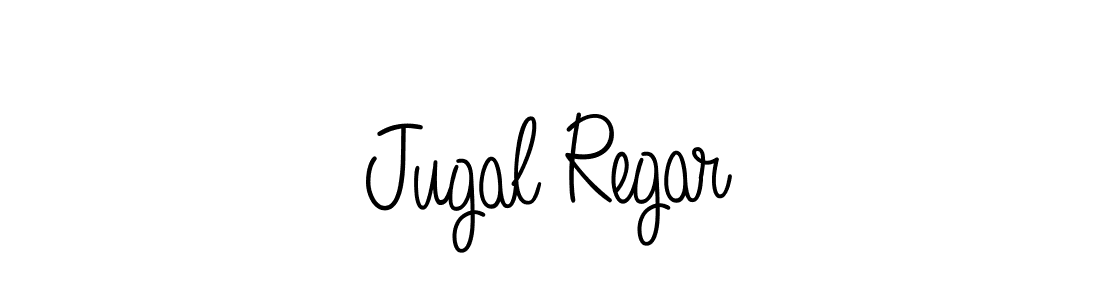 Make a beautiful signature design for name Jugal Regar. With this signature (Angelique-Rose-font-FFP) style, you can create a handwritten signature for free. Jugal Regar signature style 5 images and pictures png