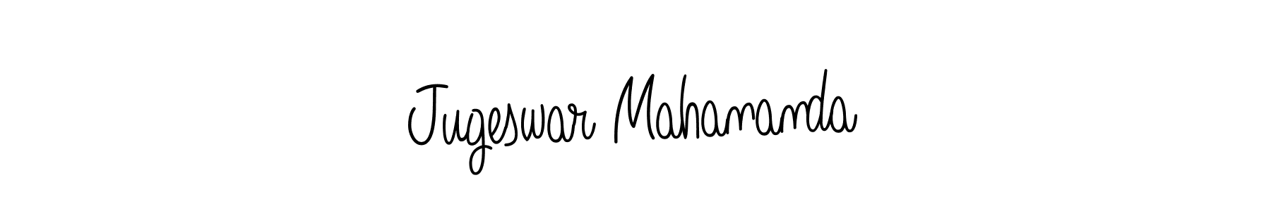 Make a beautiful signature design for name Jugeswar Mahananda. With this signature (Angelique-Rose-font-FFP) style, you can create a handwritten signature for free. Jugeswar Mahananda signature style 5 images and pictures png