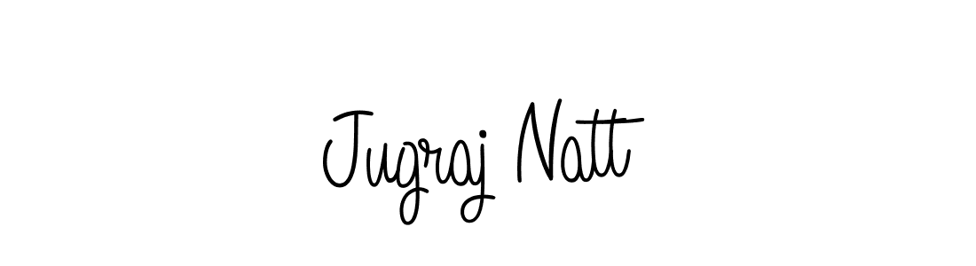 You should practise on your own different ways (Angelique-Rose-font-FFP) to write your name (Jugraj Natt) in signature. don't let someone else do it for you. Jugraj Natt signature style 5 images and pictures png