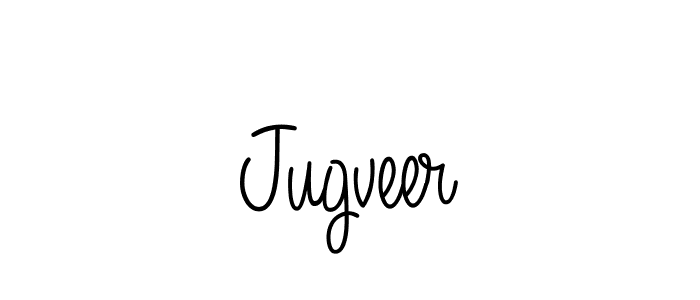 The best way (Angelique-Rose-font-FFP) to make a short signature is to pick only two or three words in your name. The name Jugveer include a total of six letters. For converting this name. Jugveer signature style 5 images and pictures png