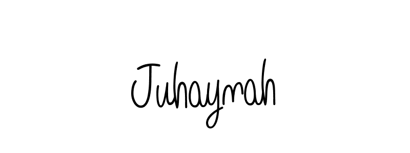 Use a signature maker to create a handwritten signature online. With this signature software, you can design (Angelique-Rose-font-FFP) your own signature for name Juhaynah. Juhaynah signature style 5 images and pictures png